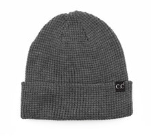 Load image into Gallery viewer, CC Waffle Knit Beanie Dark Melange Grey