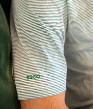 Load image into Gallery viewer, Southern Shirt Co. Men's Madison Stripe Polo Evergreen