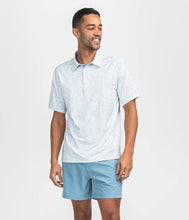 Load image into Gallery viewer, Southern Shirt Men's Hunters Hideaway Printed Polo in River Rock