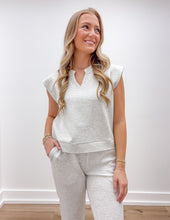 Load image into Gallery viewer, Southern Shirt Women's AstroKnit V Neck SS Top in Stone