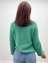 Load image into Gallery viewer, Southern Shirt Women's Feather Knit Mockneck Sweater in Aloe