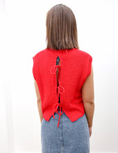 Load image into Gallery viewer, Yes Please Knitted Top in Red