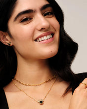 Load image into Gallery viewer, Kendra Scott Mickey Mouse Gold Stud Earrings in Black Drusy