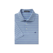 Load image into Gallery viewer, Southern Marsh Maybourne Featherlight Stripe Polo in Lilac & Mint