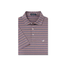 Load image into Gallery viewer, Southern Marsh Maybourne Stripe Polo in Navy & Red