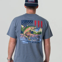 Load image into Gallery viewer, Burlebo Patriotic Scenic Fish SS Tee