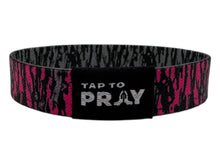 Load image into Gallery viewer, Versible Tree Bark Camo Pink & Grey Tap to Pray Wristband