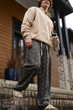 Load image into Gallery viewer, Local Boy Pajama Pants in Dark Olive Dog & Moon