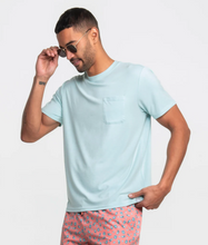 Load image into Gallery viewer, Southern Shirt Men's Max Comfort Pocket Tee Aqua Splash