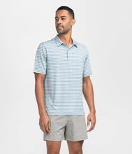 Load image into Gallery viewer, Southern Shirt Co. Men's Tybee Stripe Polo in Baltic