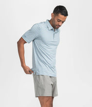 Load image into Gallery viewer, Southern Shirt Co. Men's Tybee Stripe Polo in Baltic