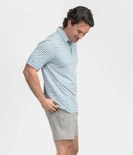 Load image into Gallery viewer, Southern Shirt Co. Men's Tybee Stripe Polo in Baltic