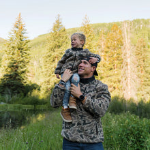 Load image into Gallery viewer, Burlebo Youth Sherpa Full Zip Jacket in Rocky Mountain Camo