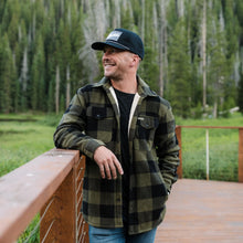 Load image into Gallery viewer, Burlebo Men's Shacket in Mallard Green Plaid