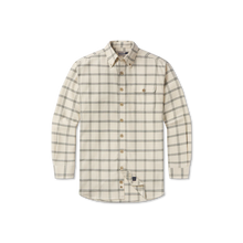 Load image into Gallery viewer, Southern Marsh Cedar Park Windowpane Flannel Dark Olive & Tan