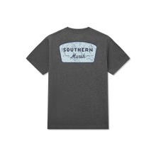Load image into Gallery viewer, Southern Marsh Youth Branding Retro Camo SS Tee in Midnight Gray
