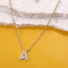 Load image into Gallery viewer, Small Personalized Rhinestone Initial Necklace