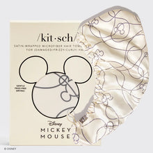 Load image into Gallery viewer, Kitsch & Mickey and Minnie Satin-Wrapped Hair Towel