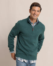 Load image into Gallery viewer, Southern Tide Men's Oakatie Heather Salt Meadow Quarter Zip Sweater