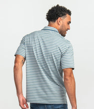 Load image into Gallery viewer, Southern Shirt Co. Men's Hillsboro Stripe Polo Foggy Bay