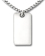 Load image into Gallery viewer, Kendra Scott Men's Dog Tag Necklace Oxidized Silver