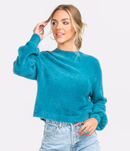 Load image into Gallery viewer, Southern Shirt Women's Cropped Feather Knit Sweater