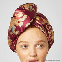 Load image into Gallery viewer, Harry Potter x Kitsch Gryffindor Satin-Wrapped Hair Towel