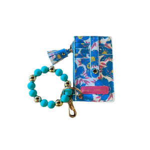 Simply Southern Blue Bloom Bead Bangle Wallet