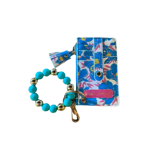 Simply Southern Blue Bloom Bead Bangle Wallet