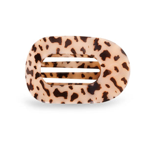 Teleties Medium Flat Round Clip Blonde Tortoise