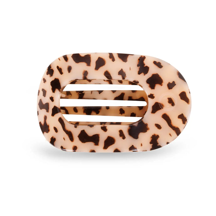 Teleties Medium Flat Round Clip Blonde Tortoise