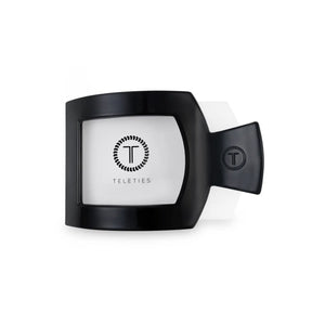 Teleties Small Flat Square Clip Jet Black