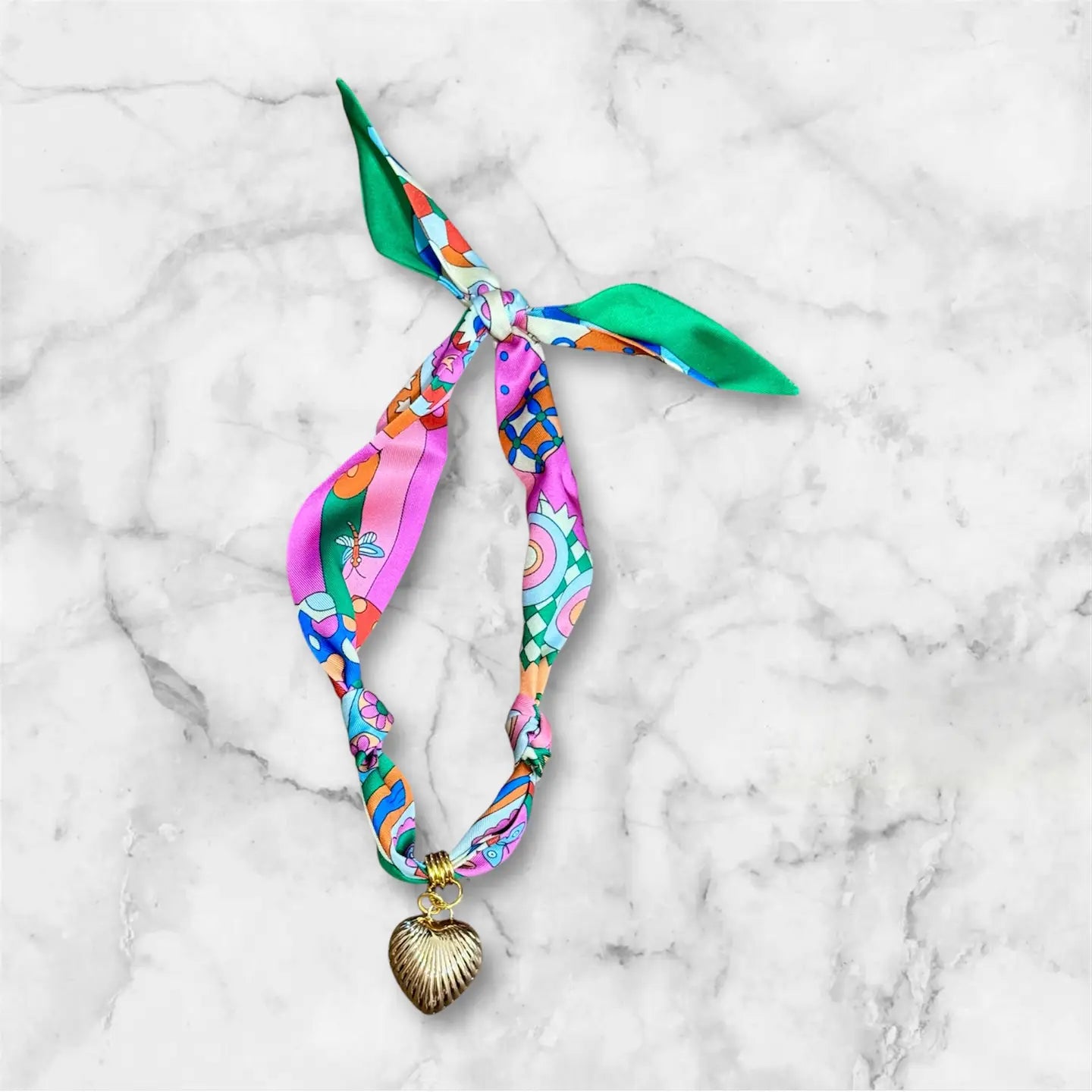 Time To Go Trendy Scarf Necklace in