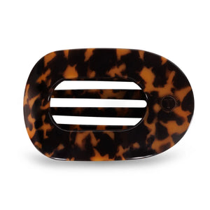 Teleties Large Flat Round Clip Tortoise