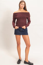 Load image into Gallery viewer, Time To Move On Off-Shoulder Sweater