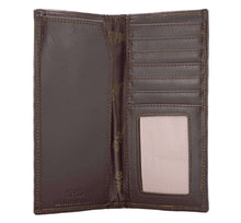 Load image into Gallery viewer, Ole Miss Rebels Secretary Old School Camo Leather Wallet: Green/Gray