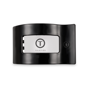 Teleties Large Flat Rectangle Clip Jet Black