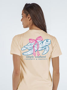 Simply Southern Turtle Silhouette Filled With Roses SS Tee