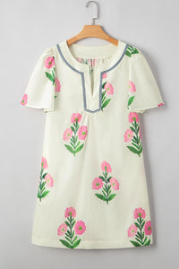 Playing It Cool Floral Print Mini Dress