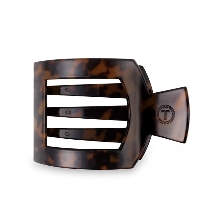 Teleties Large Flat Square Clip Tortoise