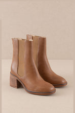 Load image into Gallery viewer, The Olivia Heeled Booties in Caramel