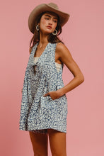Load image into Gallery viewer, Out On The Town Leopard Denim Romper