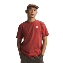 Load image into Gallery viewer, The North Face Men’s SS Heritage Patch Heathered Tee Iron Red Heather