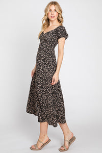 Where She Goes Midi Dress Black