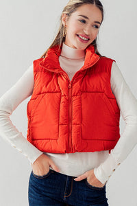 The Puffer Vest Tomato