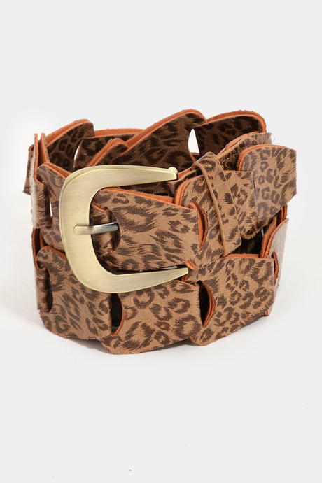 When My World Shakes Abstract Belt Camel