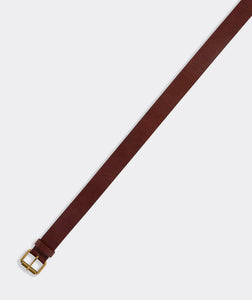 Vineyard Vines Leather Jeans Belt in Antique Silver