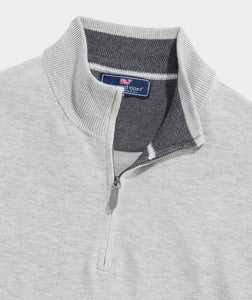 Vineyard Vines Boathouse Tipped Quarter Zip Sweater