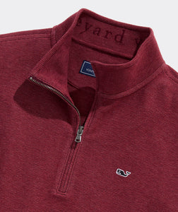 Vineyard Vines Saltwater Quarter Zip in Crimson