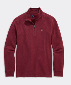 Vineyard Vines Saltwater Quarter Zip in Crimson